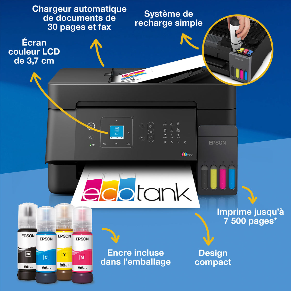 Epson EcoTank ET-4900 Jet d'encre A4 5760 x 1440 DPI Wifi - vue 3