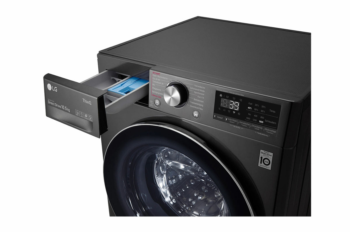 LG F6WV710P2S machine à laver Charge avant 10,5 kg 1600 tr/min Noir, Acier inoxydable - vue 6