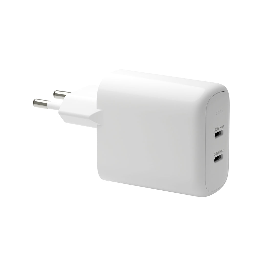 Chargeur Secteur Universel CH30EUWH7123 Charge Rapide, 2 Ports USB-C, Blanc