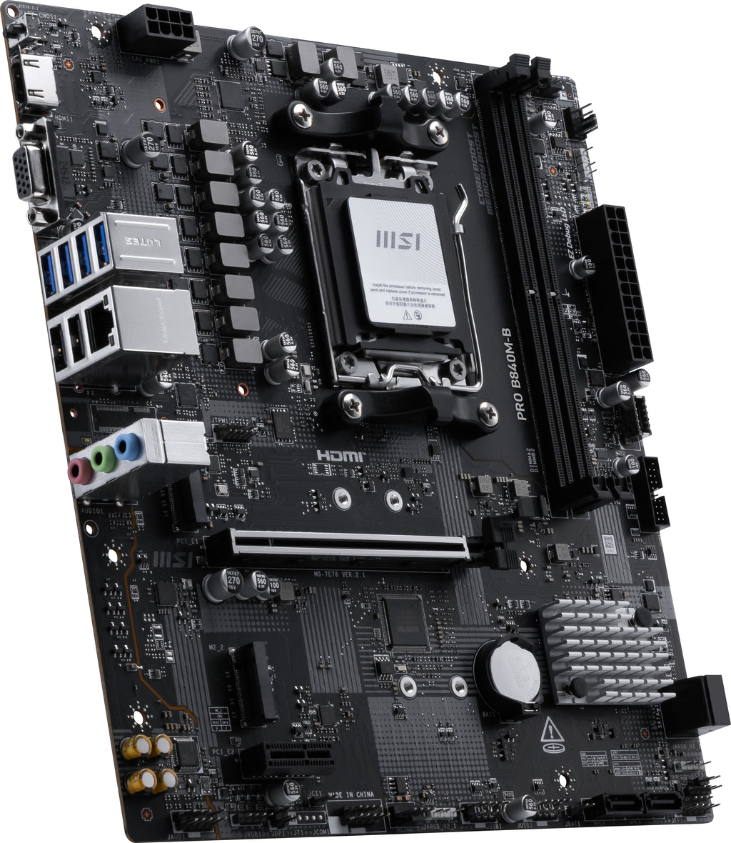 MSI PRO B840M-B carte mère AMD B840 Emplacement AM5 micro ATX