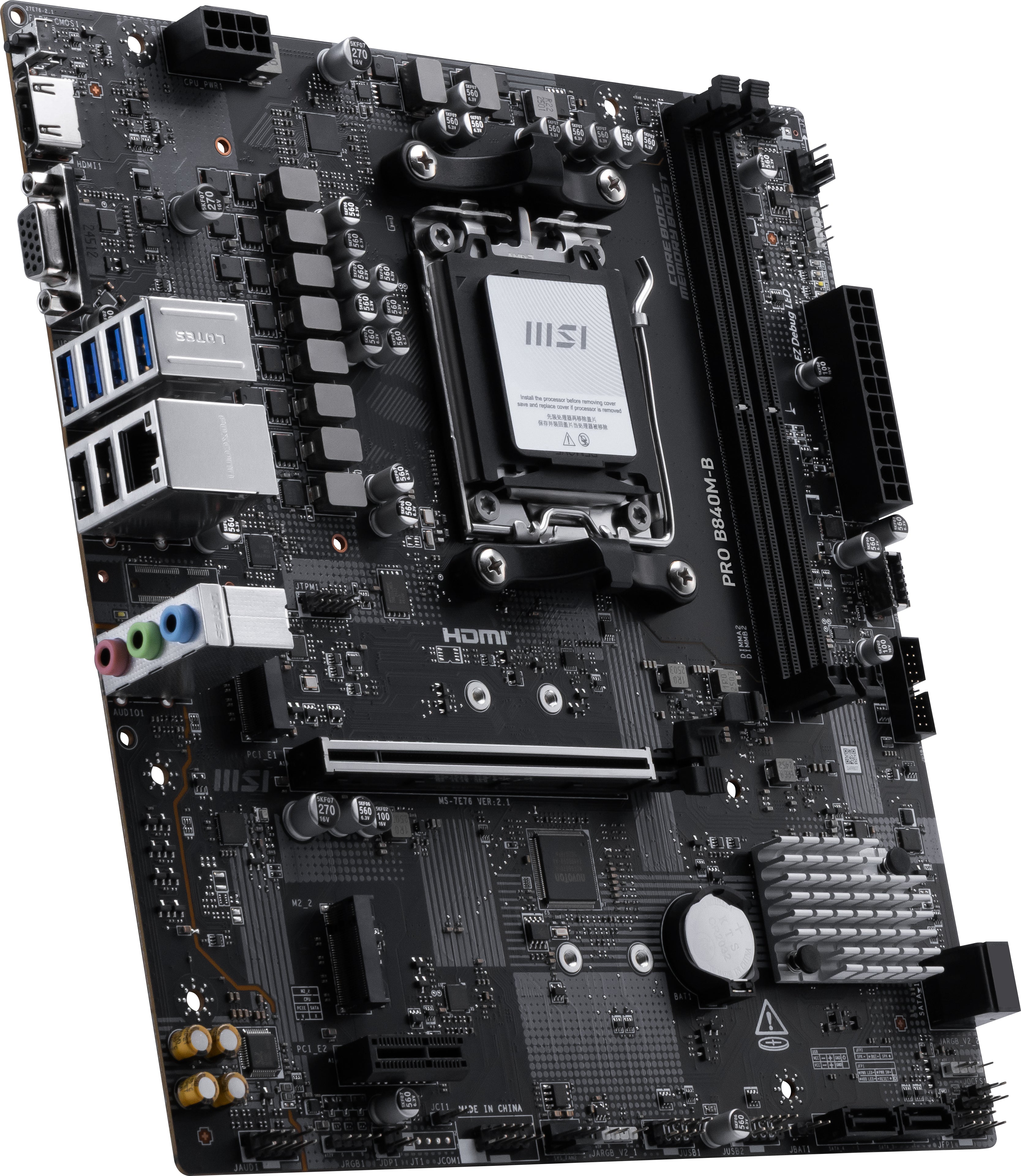 MSI PRO B840M-B carte mère AMD B840 Emplacement AM5 micro ATX