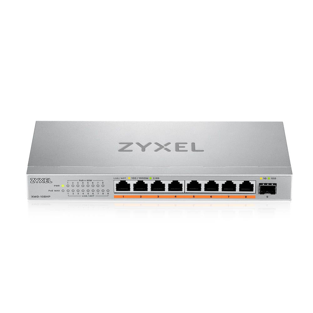 Zyxel XMG-108HP Switch Non-géré 2.5G Ethernet PoE, 8 Ports RJ-45