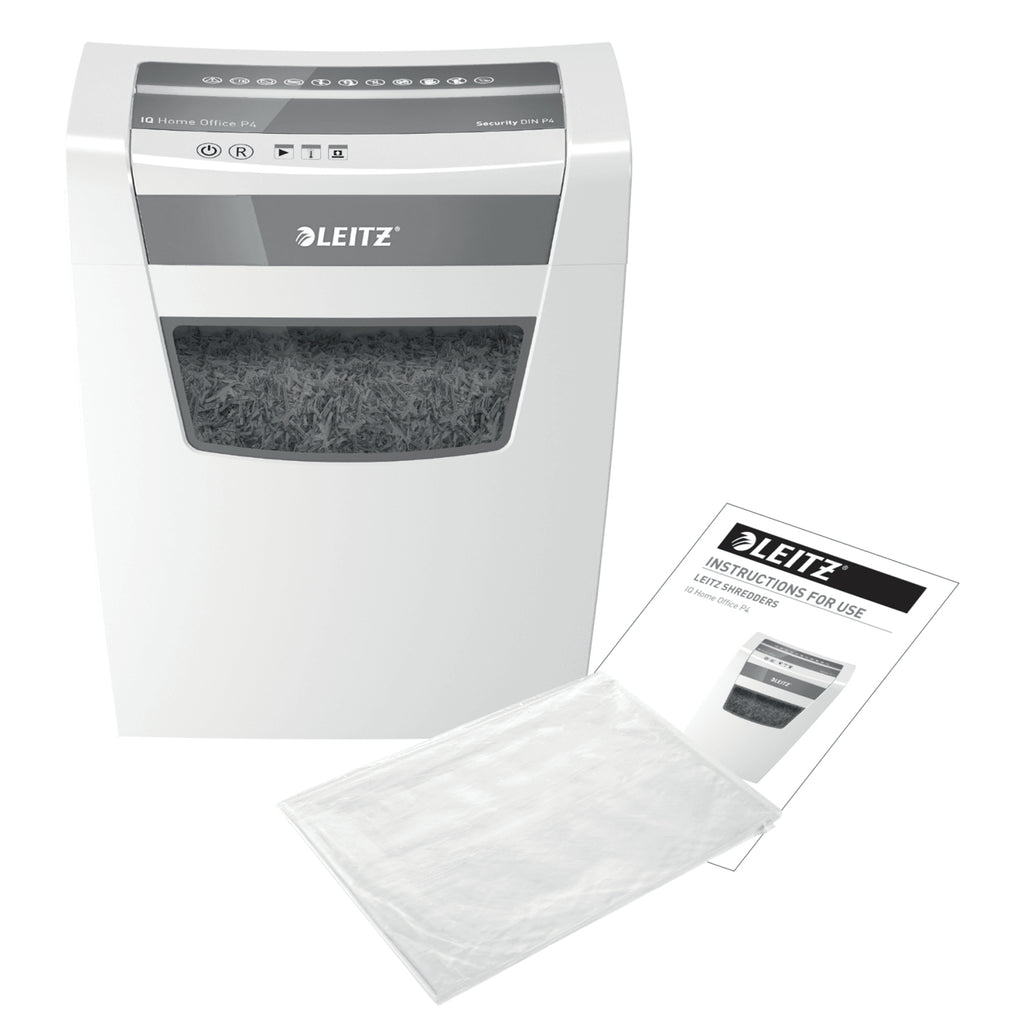 Leitz IQ Home Office P-4 destructeur de papier Découpage en particules 58 dB 22 cm Blanc