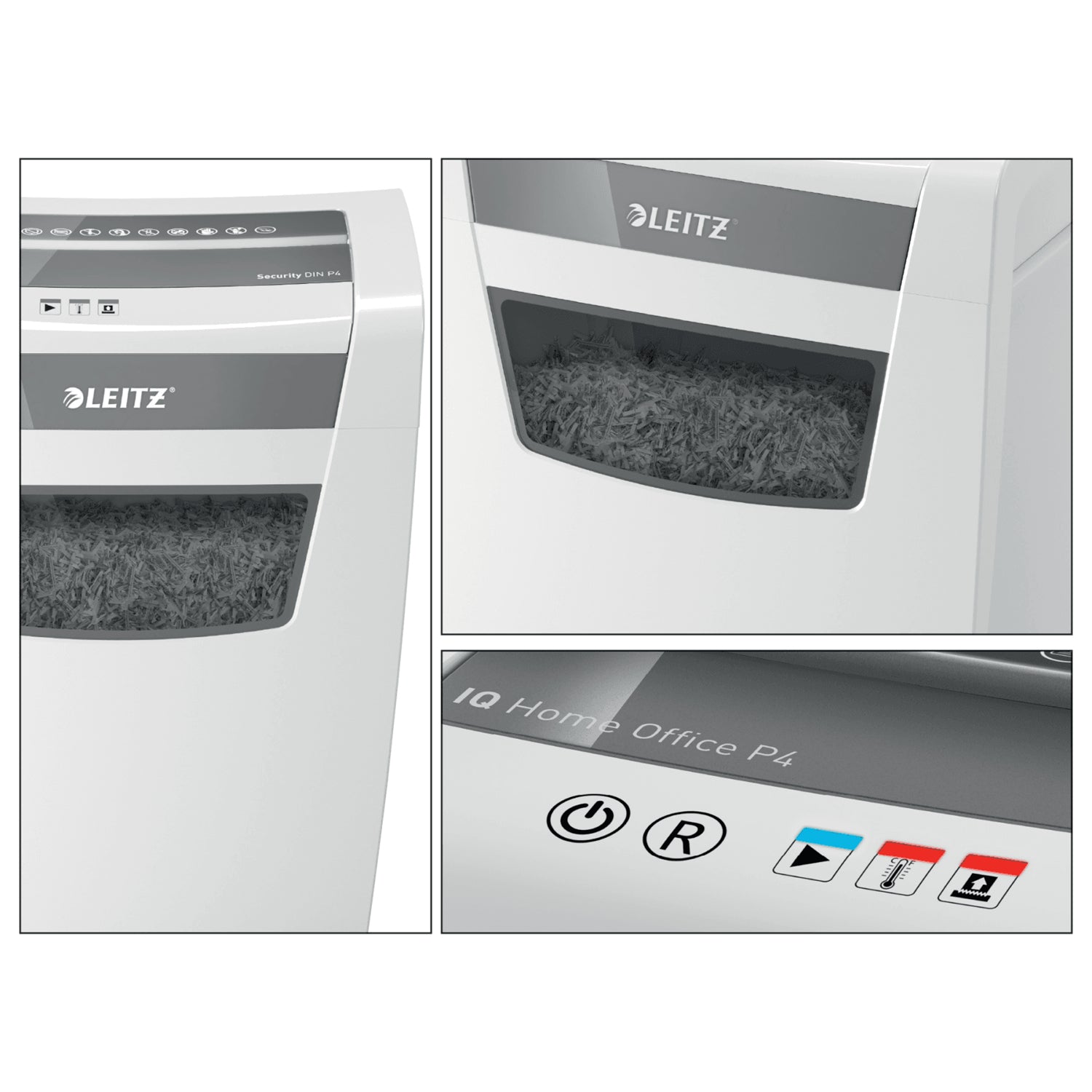 Leitz IQ Home Office P-4 destructeur de papier Découpage en particules 58 dB 22 cm Blanc