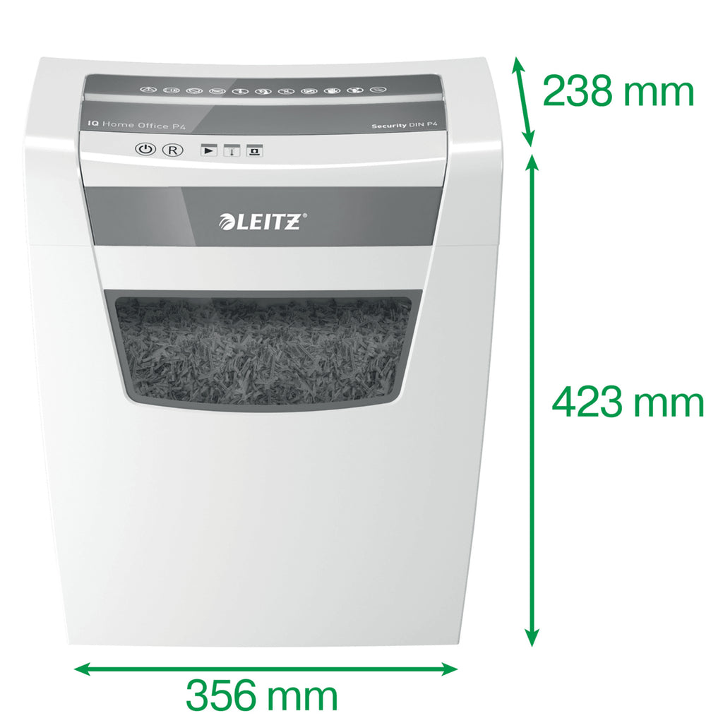 Leitz IQ Home Office P-4 destructeur de papier Découpage en particules 58 dB 22 cm Blanc