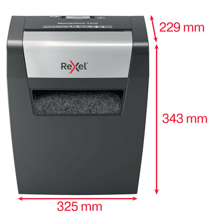 Rexel Momentum X406 destructeur de papier Découpage en particules 70 dB Bleu, Gris