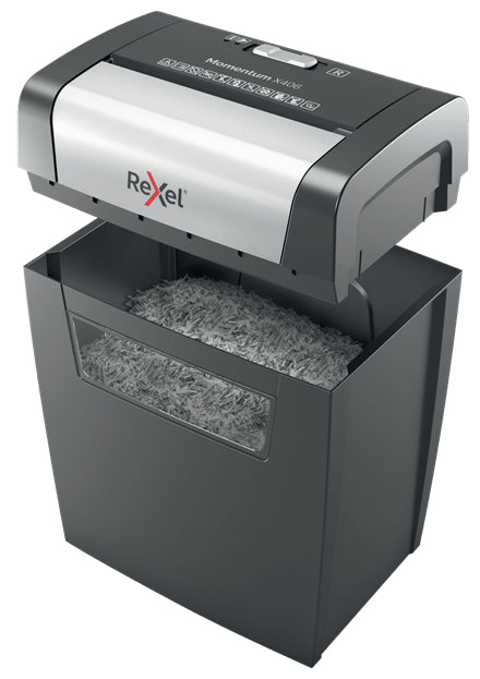 Rexel Momentum X406 destructeur de papier Découpage en particules 70 dB Bleu, Gris