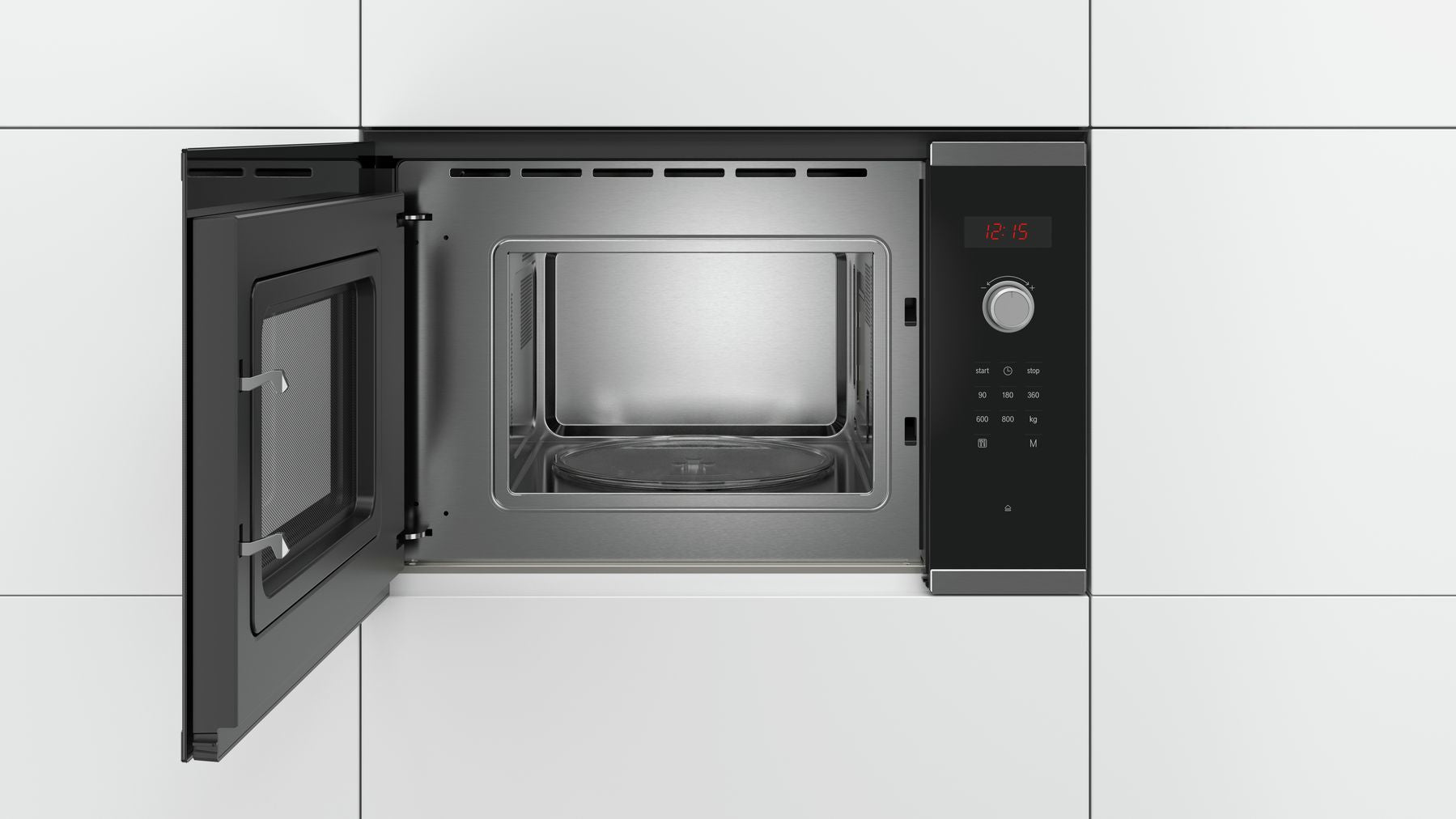 Bosch Bosch Serie 4 BFL523MS0 micro-onde Noir, Acier inoxydable Micro-onde simple Intégré 20 L 800 W