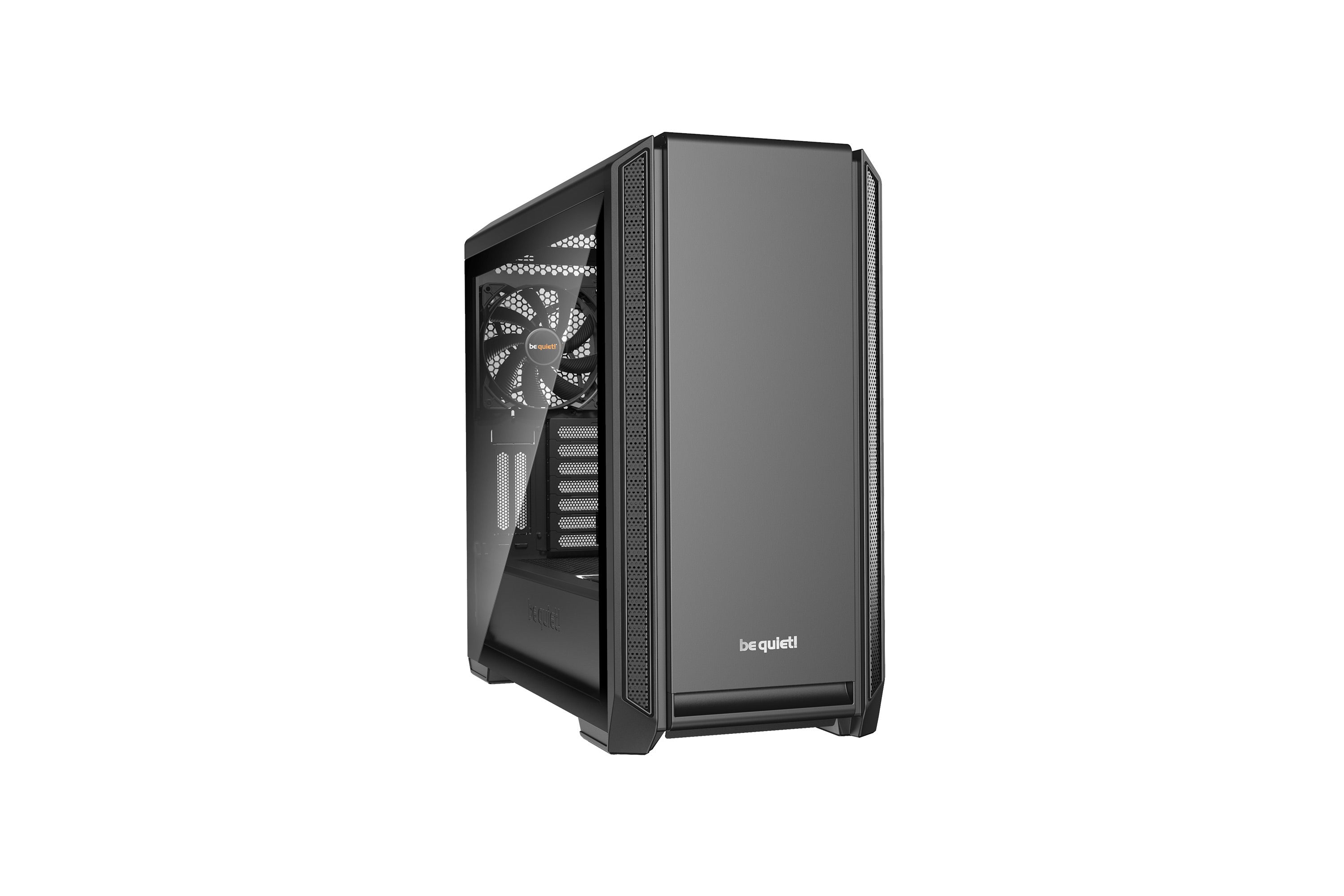be quiet! Silent Base 601 Noir | Boîtier PC ARGB vitré, Mini ITX / Micro ATX / ATX / E-ATX, 2 ventilateurs Pure Wings 140 mm