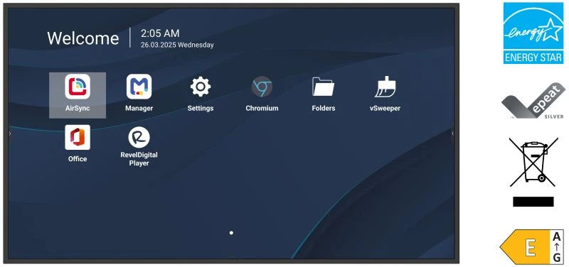 Viewsonic CDE5514-2C Écran d'Affichage Dynamique 55" 4K Ultra HD LCD Wifi Android 14 Noir