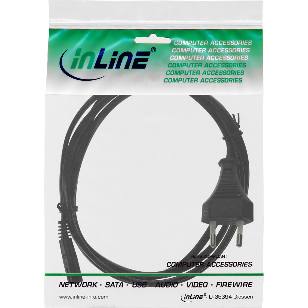 InLine 16654 câble électrique Noir 1,8 m