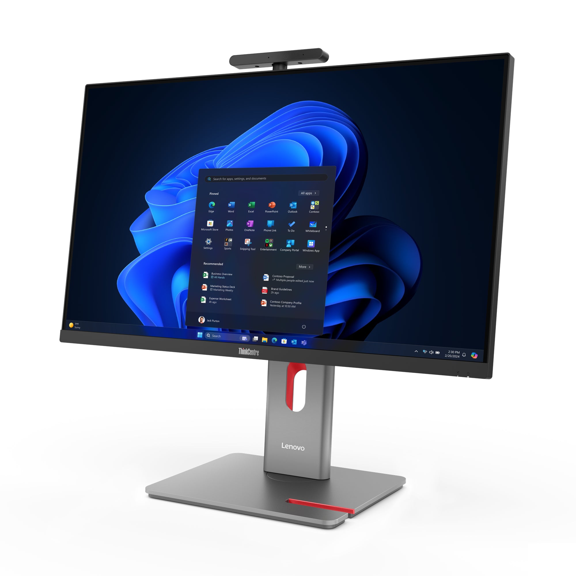 Lenovo ThinkCentre M90a Pro Gen 6 Intel Core Ultra 5 68,6 cm (27") 2560 x 1440 pixels PC All-in-One 32 Go DDR5-SDRAM 512 Go SSD Windows 11 Pro Wi-Fi 6E (802.11ax) Noir