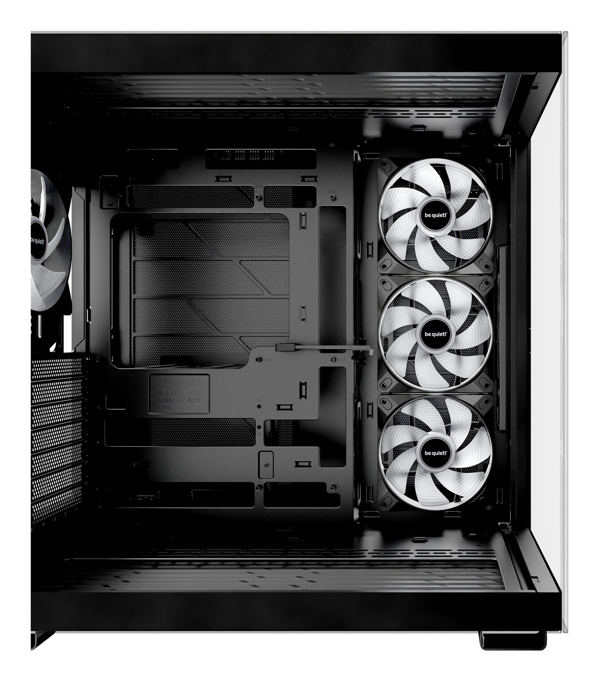 be quiet! Light Base 600 LX Blanc | Boîtier PC ARGB vitré, Mini ITX / Micro ATX / ATX, 4 ventilateurs Light Wings 120 mm