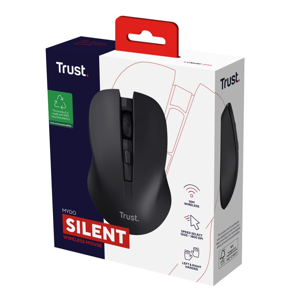 Trust Mydo souris Bureau Ambidextre RF sans fil Optique 1800 DPI