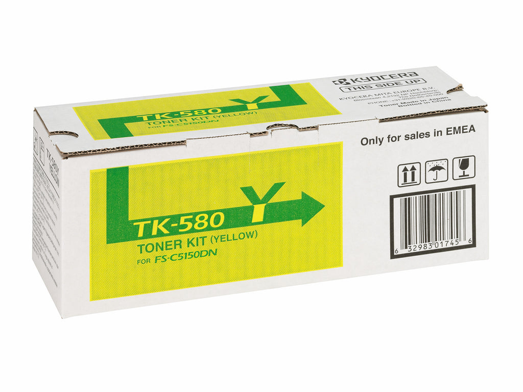 Kyocera TK-580Y Cartouche de Toner Originale, Jaune