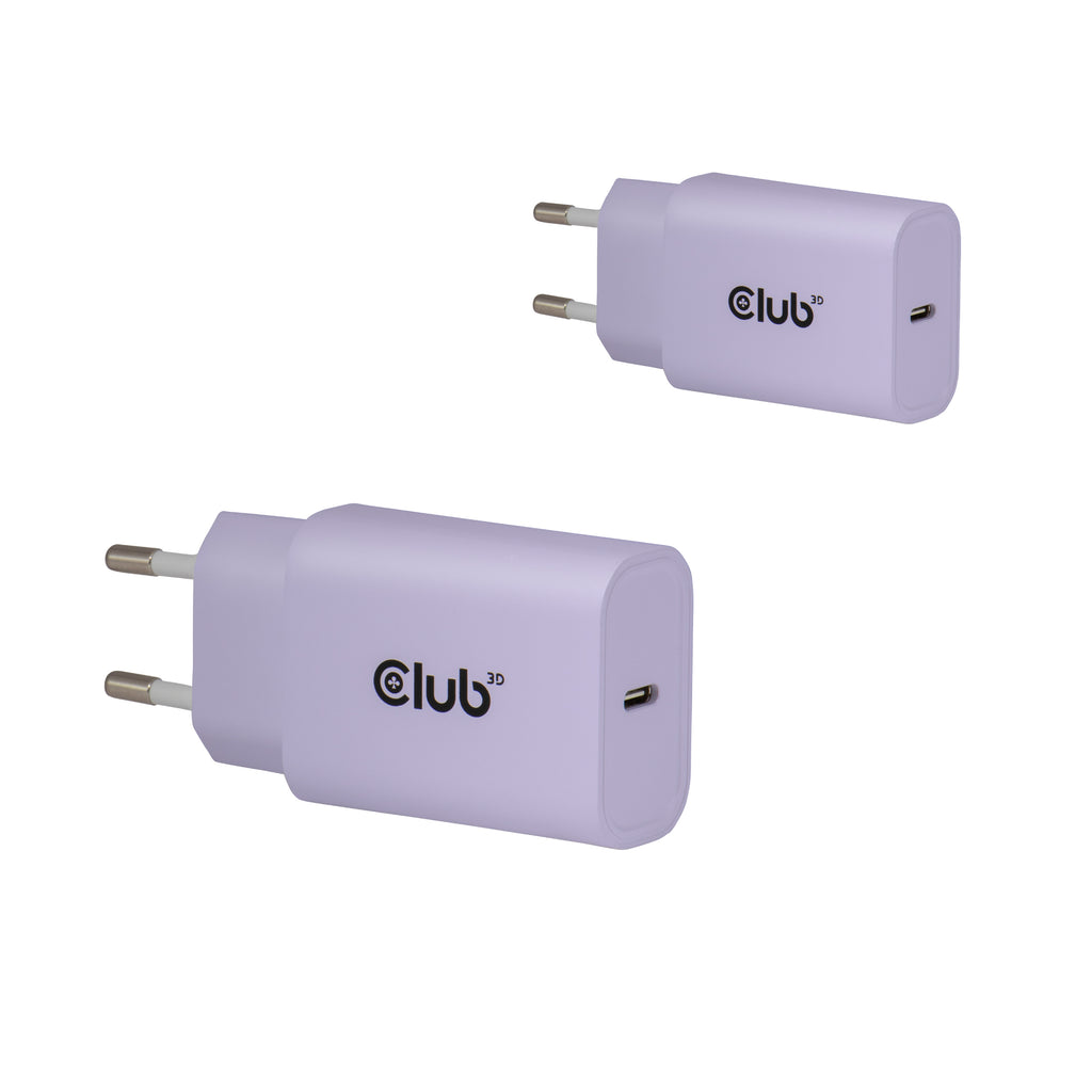 CLUB3D CAC-3025 chargeur d'appareils mobiles Smartphone, Universel Violet Secteur Charge rapide Intérieure