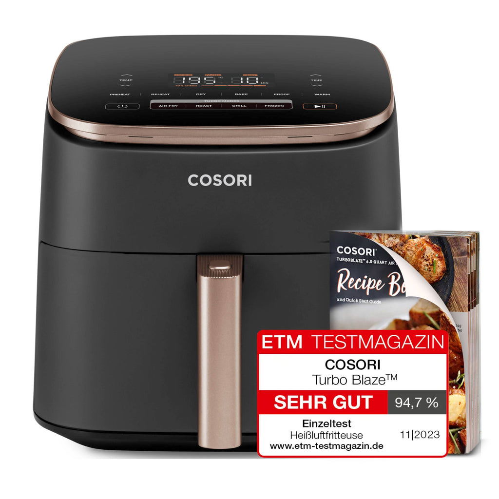 Cosori Turbo Blaze Chef Edition Unique 6 L Autonome 1725 W Friteuse d’air chaud Noir, Rose doré