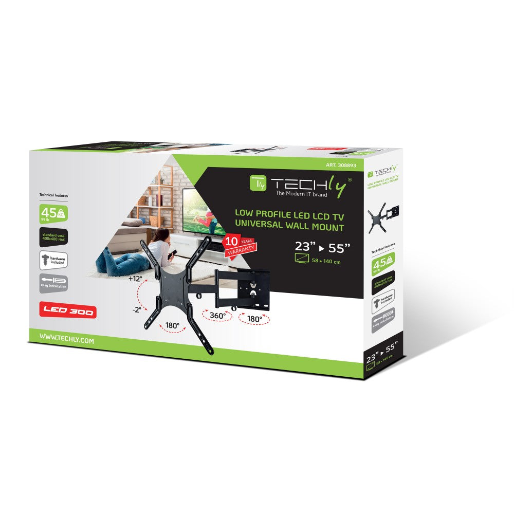 Support pour Téléviseur ICA-PLB 136M pour Écrans 55 pouces, Noir