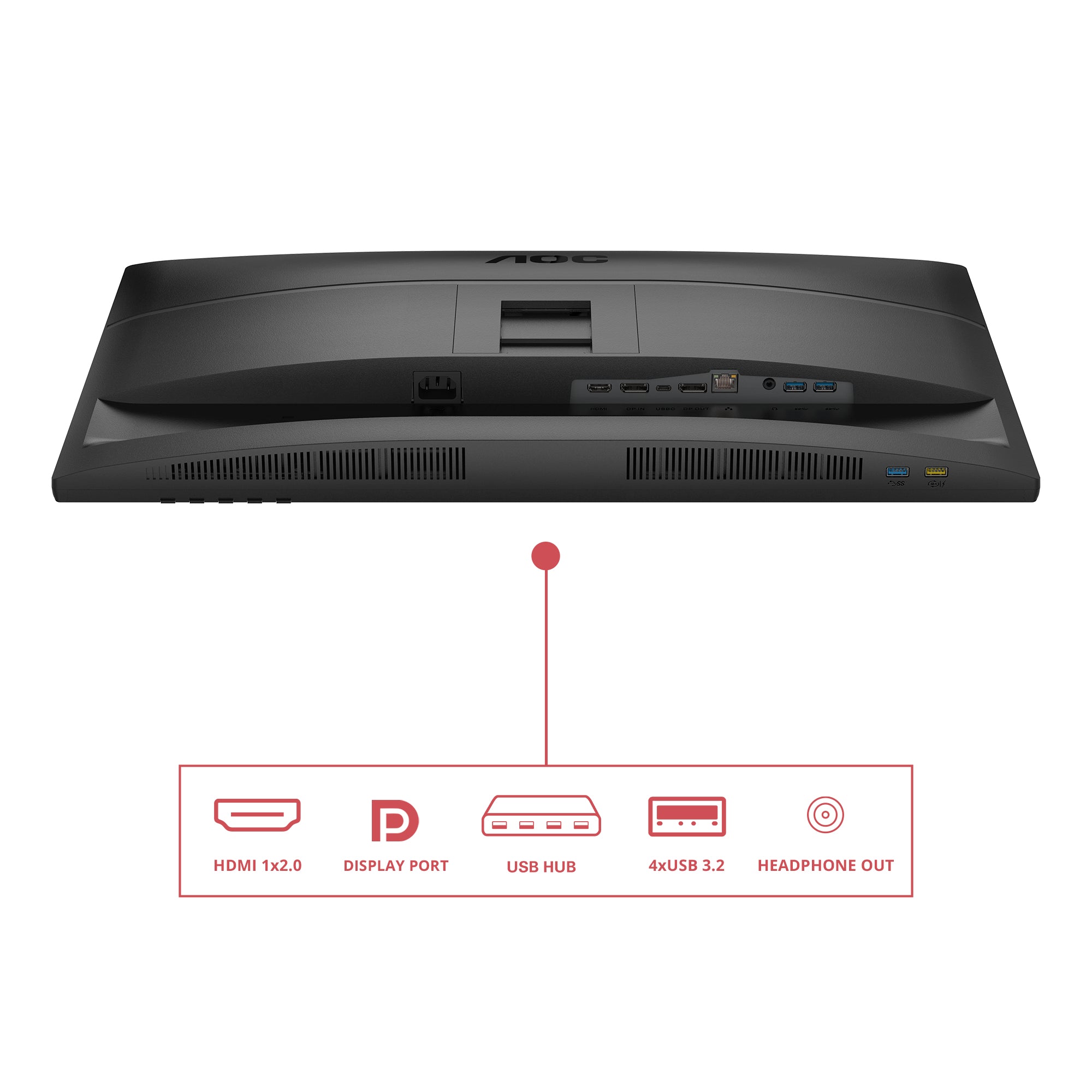 AOC E4 Q27E4CV écran plat de PC 68,6 cm (27") 2560 x 1440 pixels Quad HD LED Noir