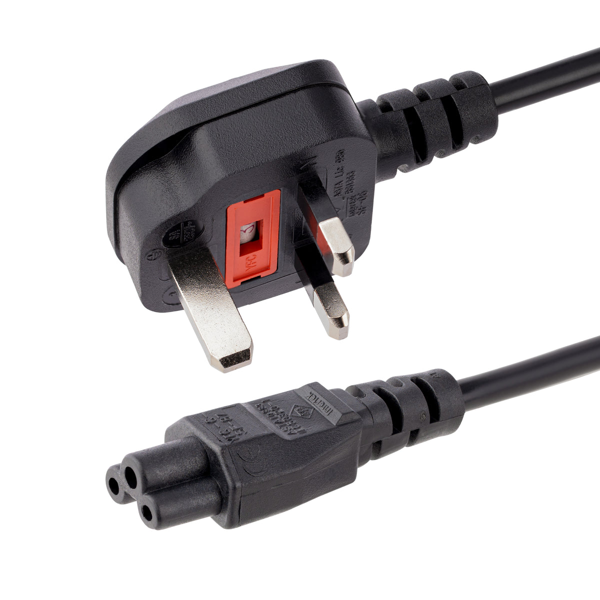 StarTech.com Cordon d'alimentation Trèfle BS1363 vers C5, 1m, Noir