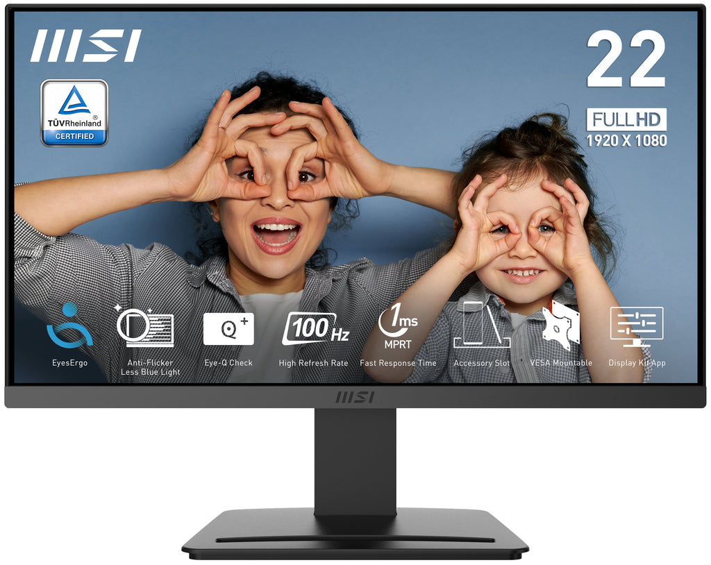 MSI PRO MP223 E2 écran plat de PC 54,5 cm (21.4") 1920 x 1080 pixels Full HD LED Noir