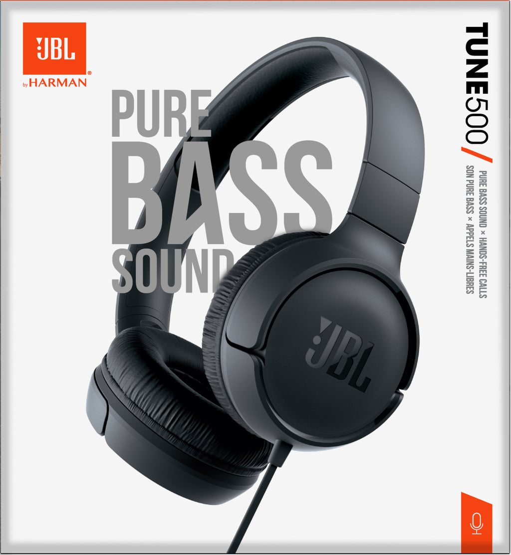 JBL Tune 500 Casque Avec fil Arceau Appels/Musique Noir
