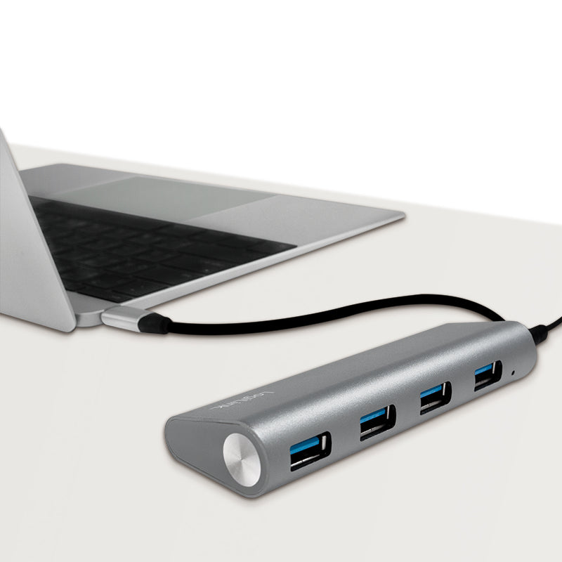 LogiLink UA0309 hub & concentrateur USB 3.2 Gen 1 (3.1 Gen 1) Type-C 5000 Mbit/s Gris