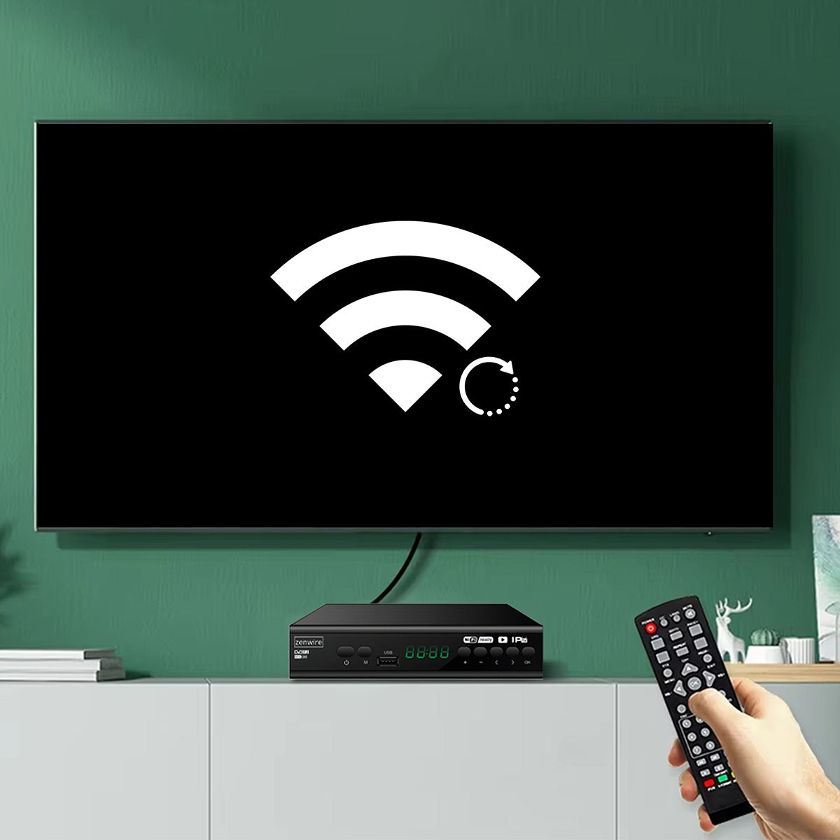 Récepteur satellite DVB-T2 HEVC H.265 Full HD pour la télévision terrestre avec port USB, Zenwire DVB-T2 001