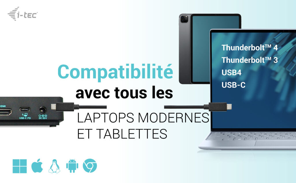 i-tec USB-C Triple Display Docking Station Gen 2 Pro + Power Delivery 100W