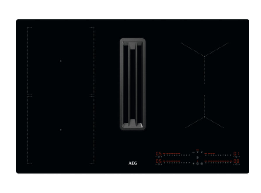 AEG CCE84543CB plaque Noir Intégré 77 cm Plaque avec zone à induction 4 zone(s) Hotte intégrée - vue 3