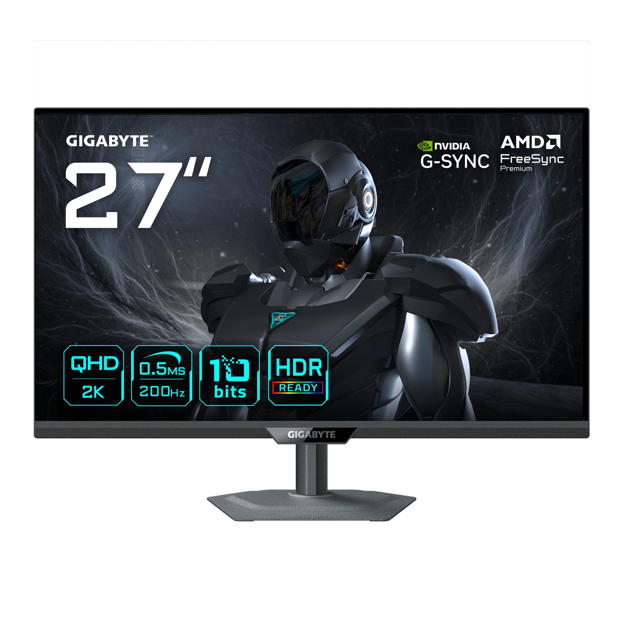 GIGABYTE G27Q20 Moniteur Gaming 27” QHD - 2560 x 1440, 200Hz, 0.5ms, G-Sync Compatible, FreeSync Premium, HDR10, HDMI 2.0, DisplayPort 1.4