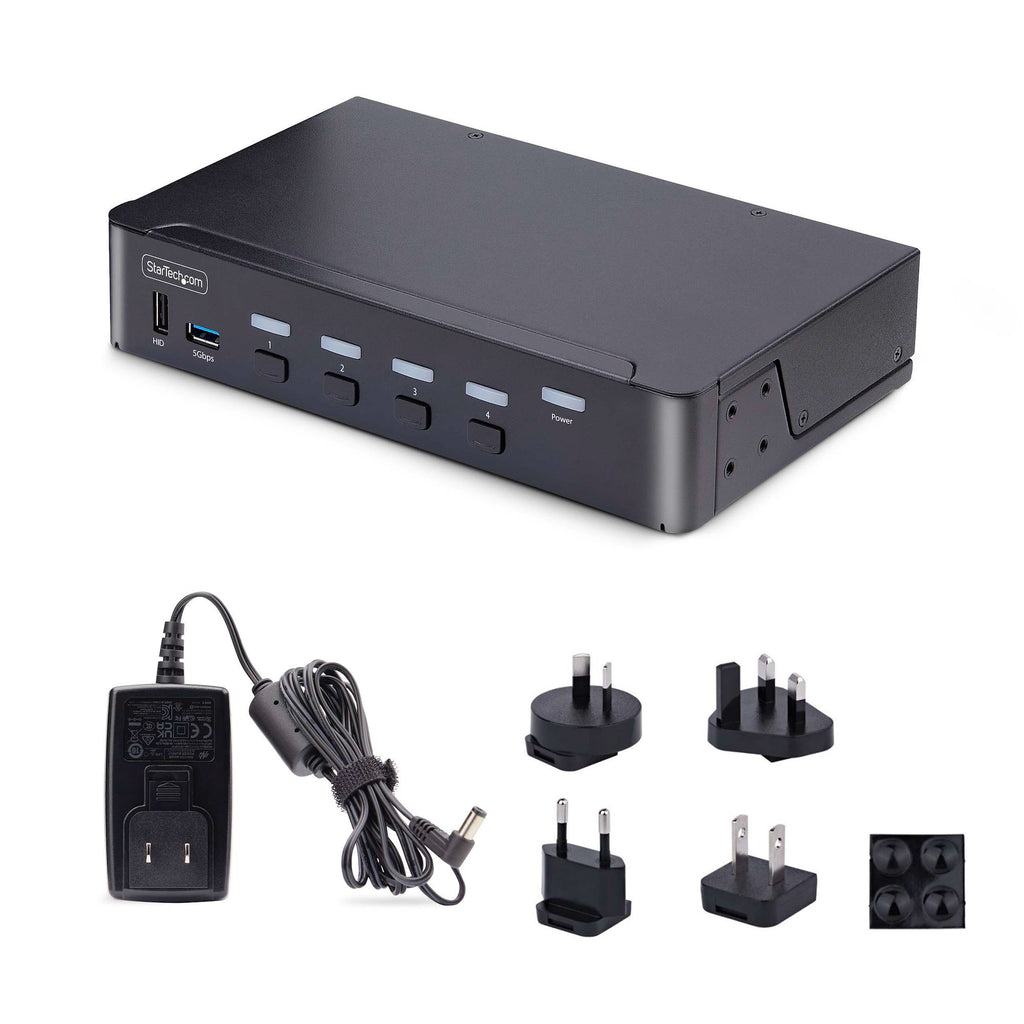 StarTech.com Switch KVM DisplayPort 4 Ports 8K 60Hz 4K 144Hz DisplayPort 1.4 USB 3.0