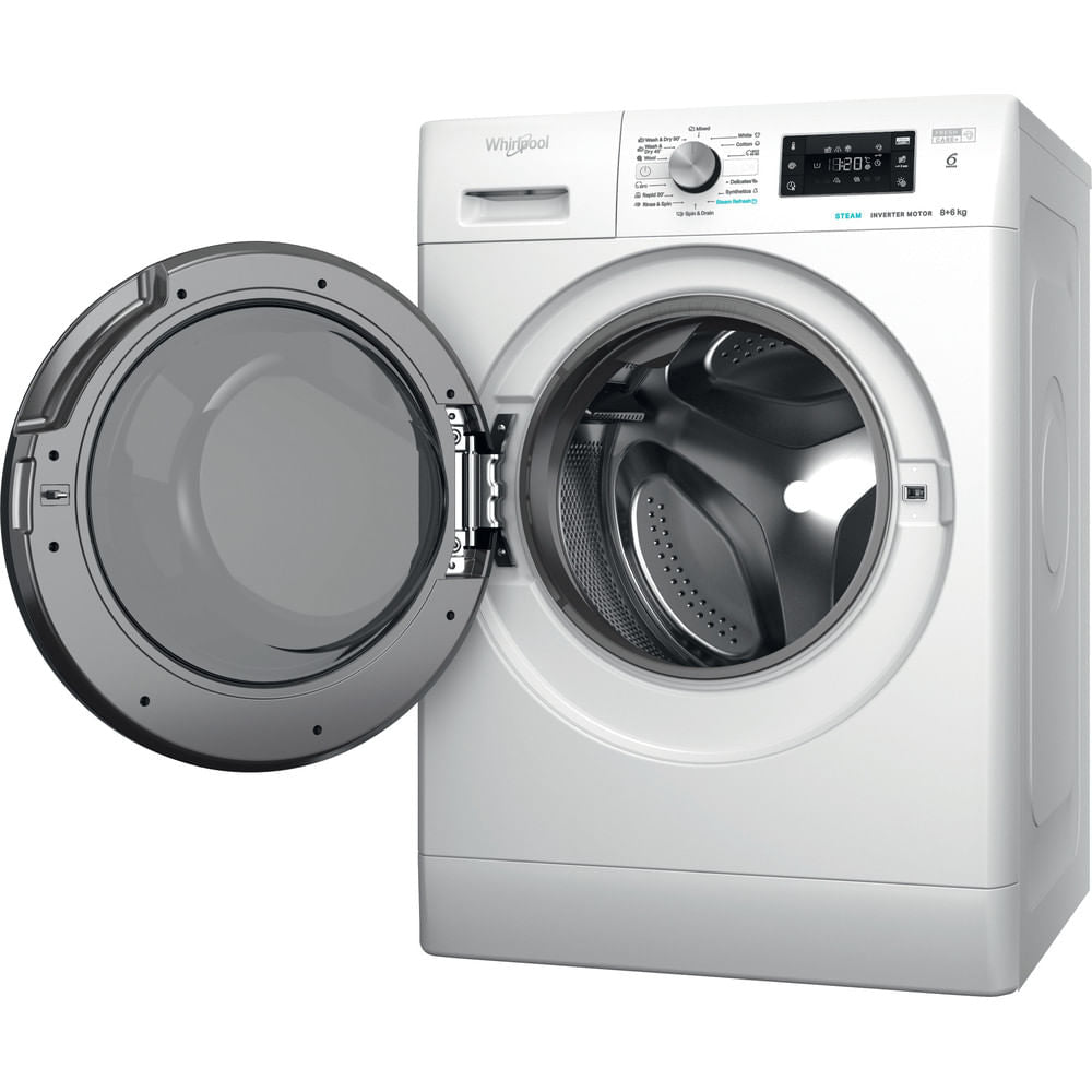 Whirlpool FFWDB 864349 BV EE machine à laver avec sèche linge Pose libre Charge avant Blanc