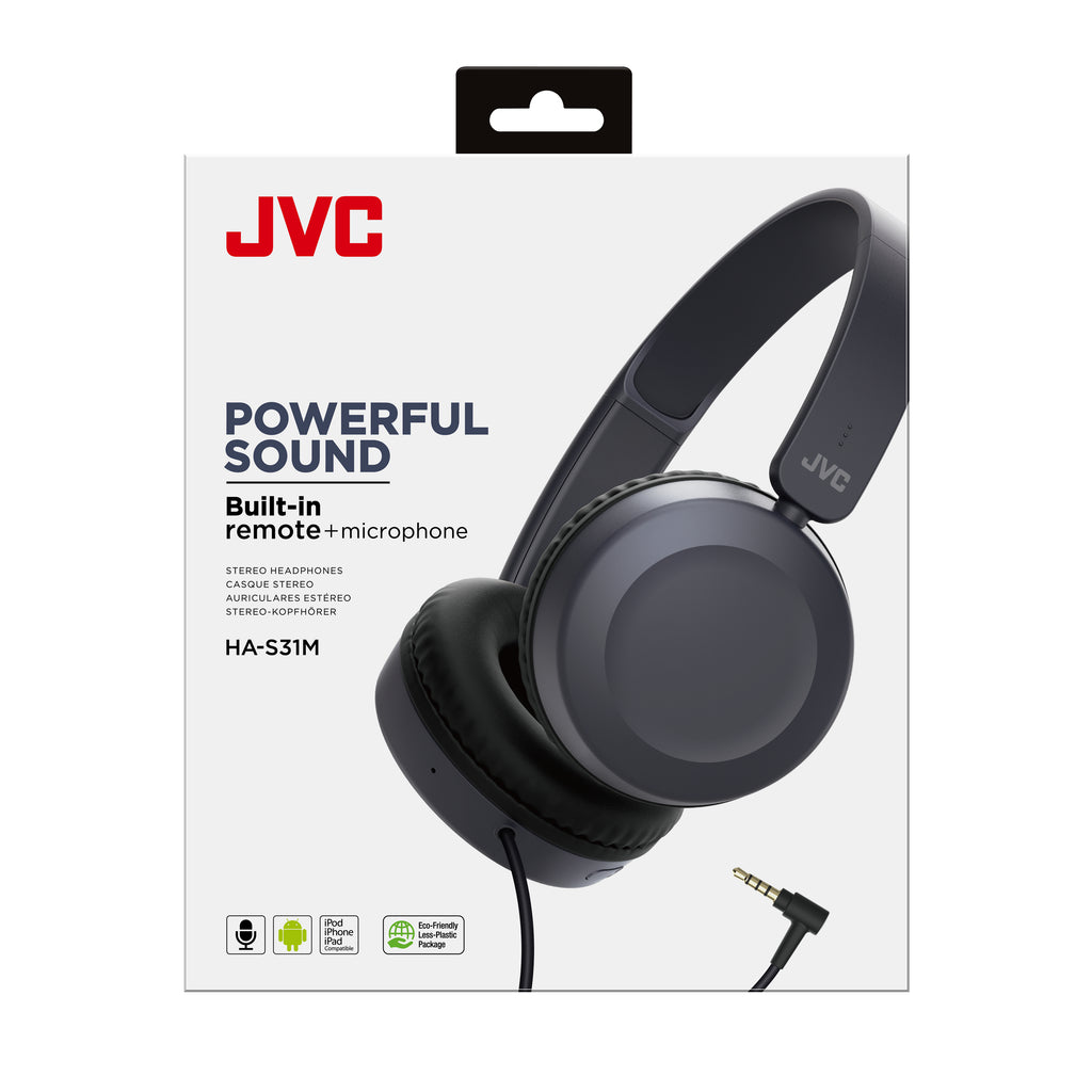JVC HA-S31M-A Casque Avec fil Arceau Appels/Musique Bleu