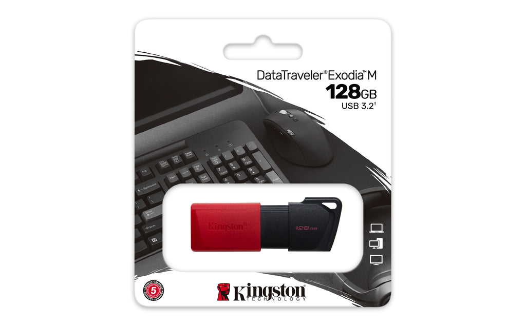 Kingston Technology DataTraveler 128GB USB3.2 Gen1 Exodia M (Noir + Rouge)