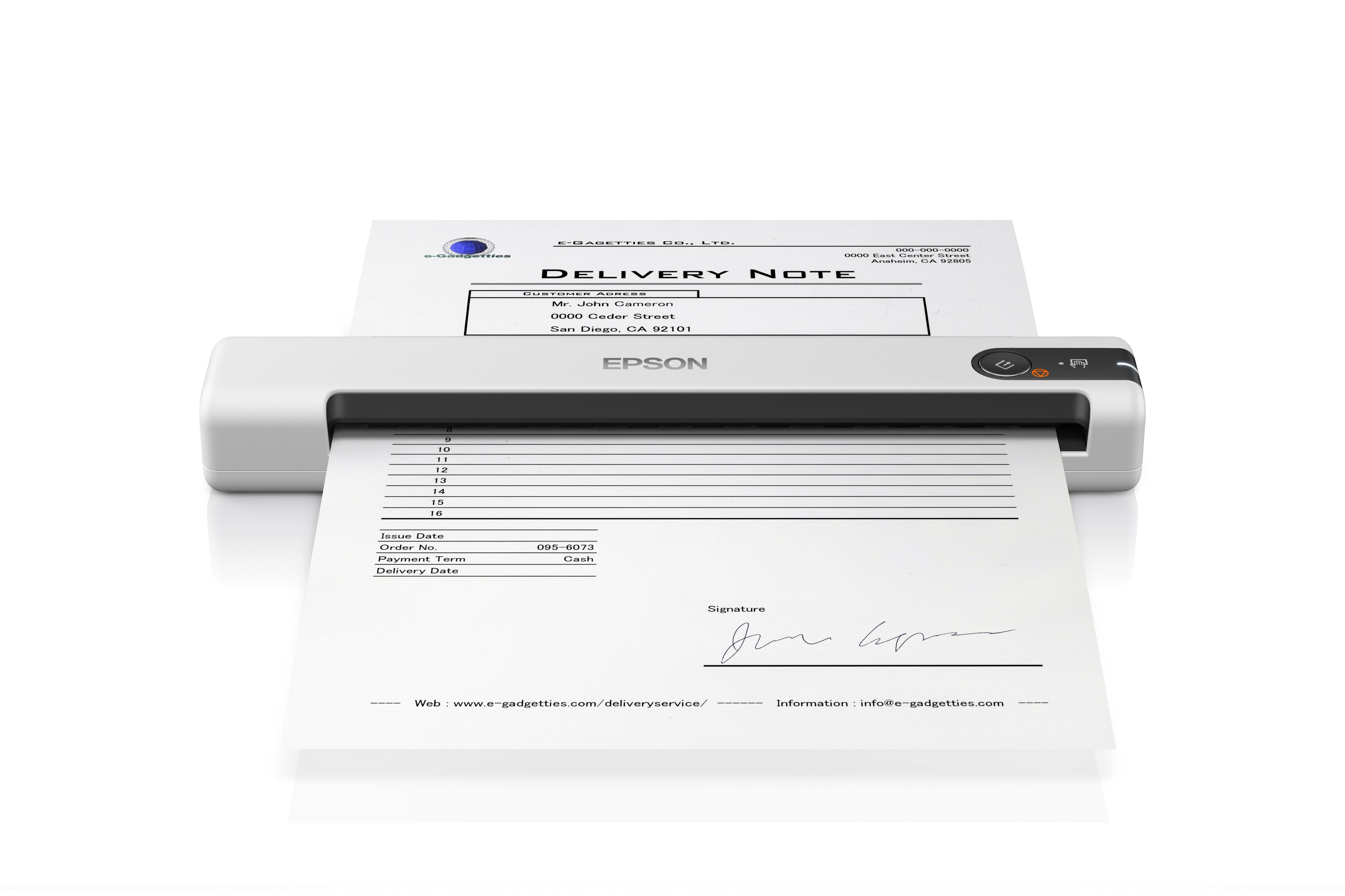 Epson WorkForce DS-70 Scanner portable 600 x 600 DPI A4 Blanc
