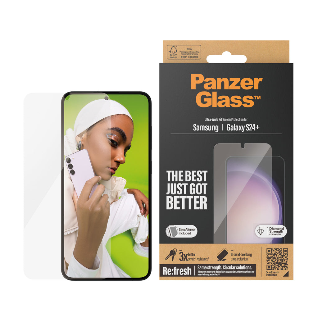 PanzerGlass PanzerGlass ® Screen Protector Samsung Galaxy S24+ | Ultra-Wide Fit w. EasyAligner Protection d'écran transparent 1 pièce(s)