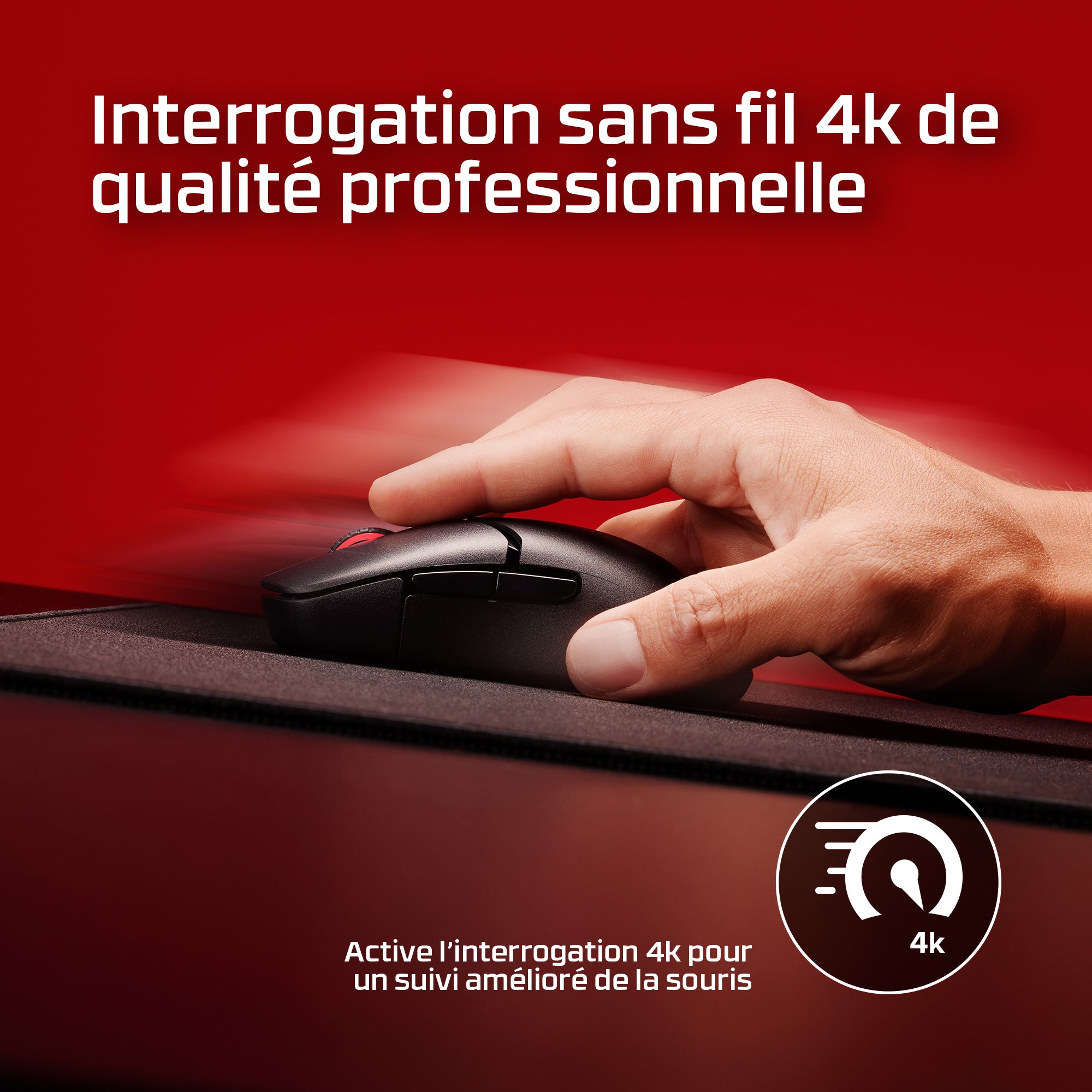 HyperX Souris gamer sans fil Pulsefire Saga Pro (noire)