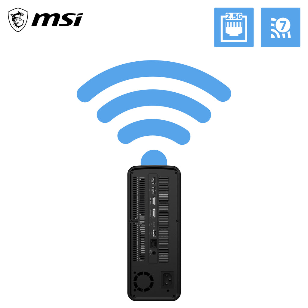 MSI Pro MAX EDGE AI+ 11M-005EU Copilot+ PC AMD Ryzen AI Max+ 395 128 Go LPDDR5x-SDRAM 2 To SSD Windows 11 Pro Mini PC PC Noir - vue 6