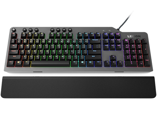 Lenovo Legion K500 clavier Gaming USB QWERTY Anglais américain Noir, Gris