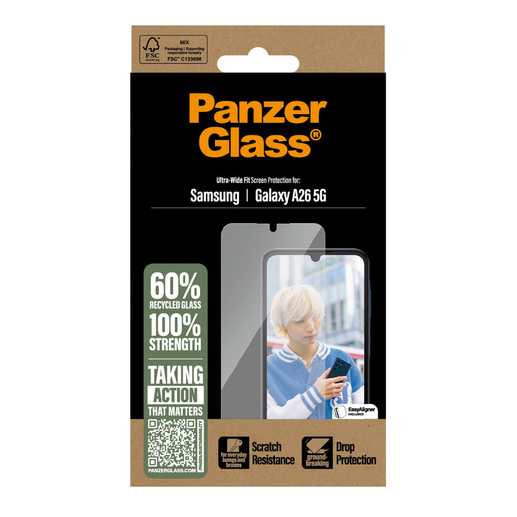 PanzerGlass PanzerGlass ® Screen Protector Samsung Galaxy A26 5G | Ultra-Wide Fit Protection d'écran transparent 1 pièce(s)