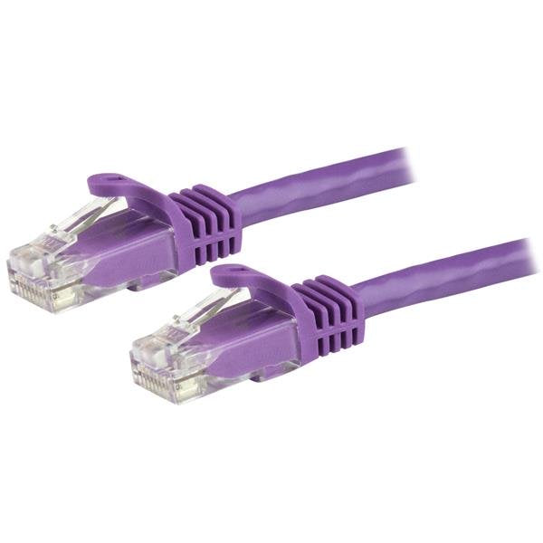 StarTech.com Câble réseau Cat6 Gigabit UTP sans crochet de 15m - Cordon Ethernet RJ45 anti-accroc - M/M - Violet
