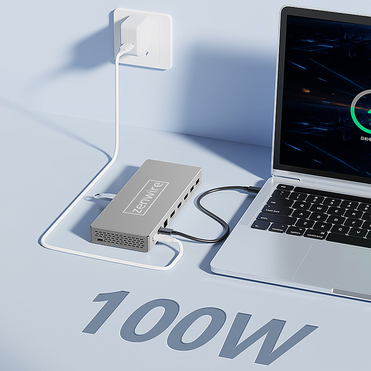 Station d'accueil USB-C 16-en-1 avec 2 ports HDMI 4K 60 Hz, DisplayPort 1.4, USB et prise SD  Zenwire  BS-HD1601