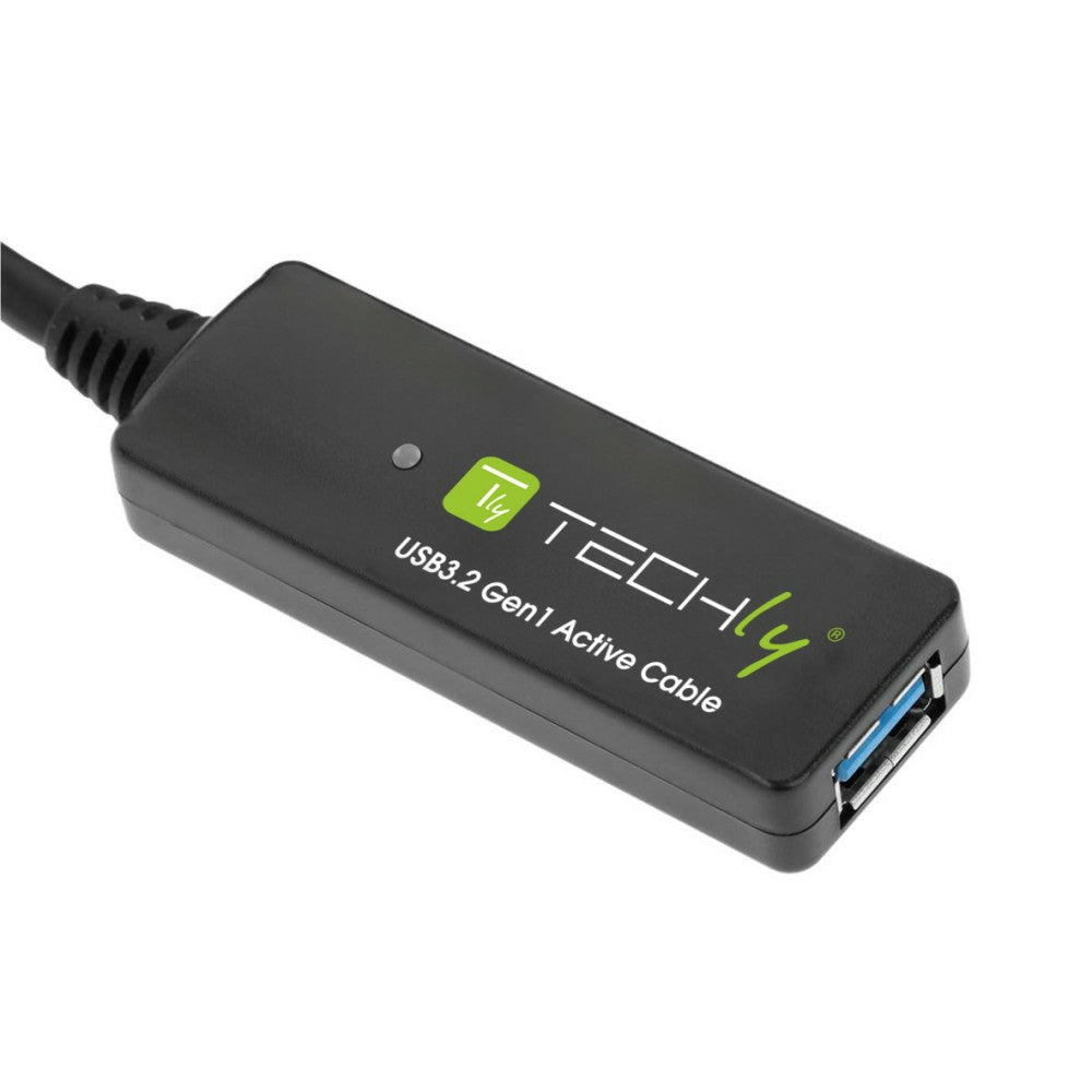 Câble USB 3.2 Gen 1 (3.1 Gen 1) USB-A vers USB-A, 10 m, Noir, ICUR30100G