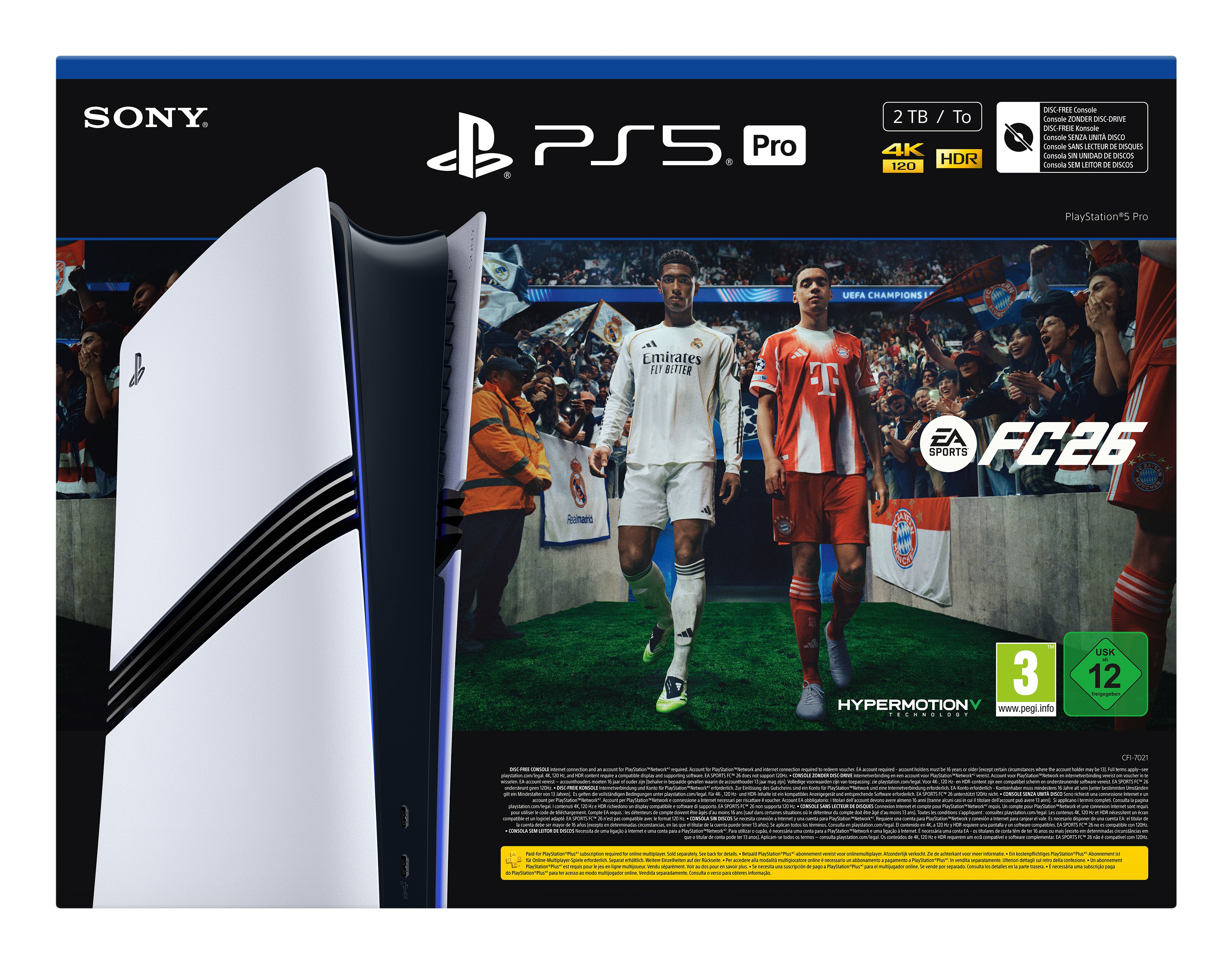 Sony Sony PlayStation 5 Pro + EA Sports FC 26 Bundle 2 To Wifi Noir, Blanc