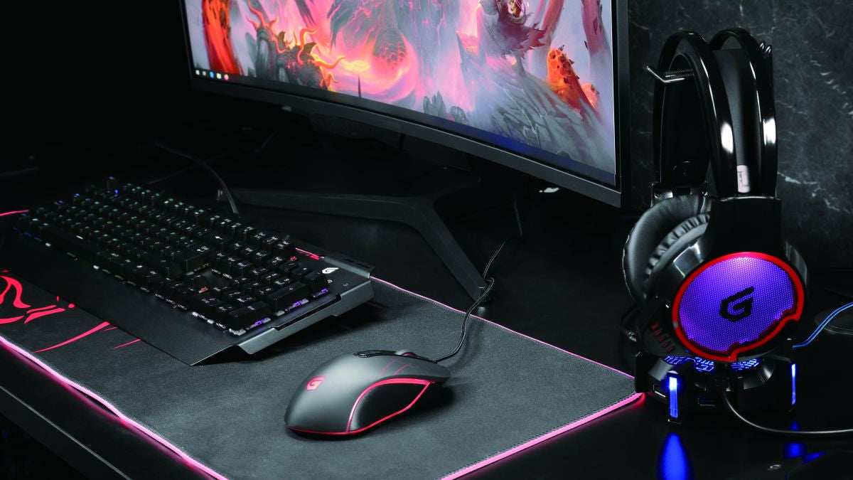 Conceptronic KRONIC Clavier Gaming Mécanique USB QWERTY Italien, Rétroéclairage RGB, Noir