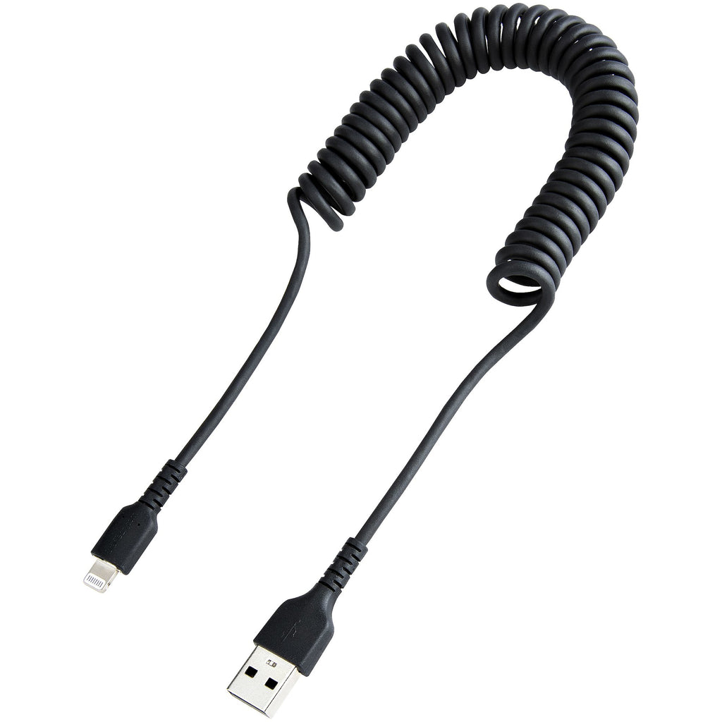 StarTech.com Câble USB vers Lightning 1m Certifié MFi, Noir, Gaine TPE et Fibre Aramide