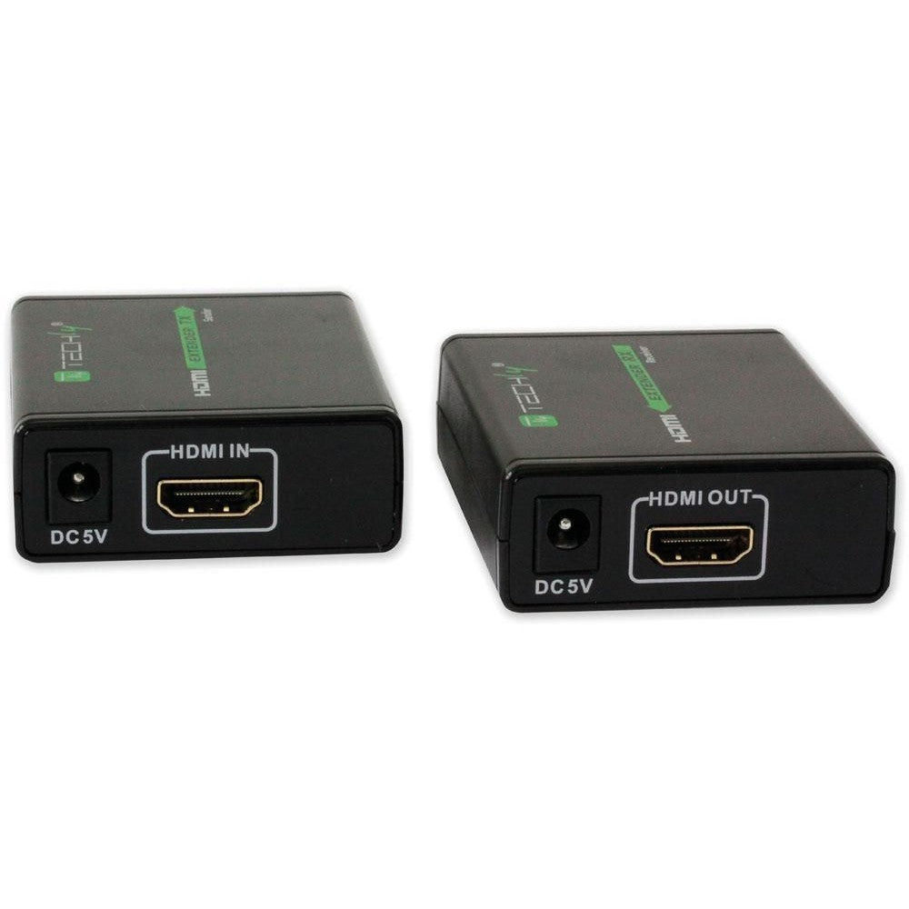 Techly IDATA EXT-E70 extension audio/video Émetteur et récepteur AV Noir