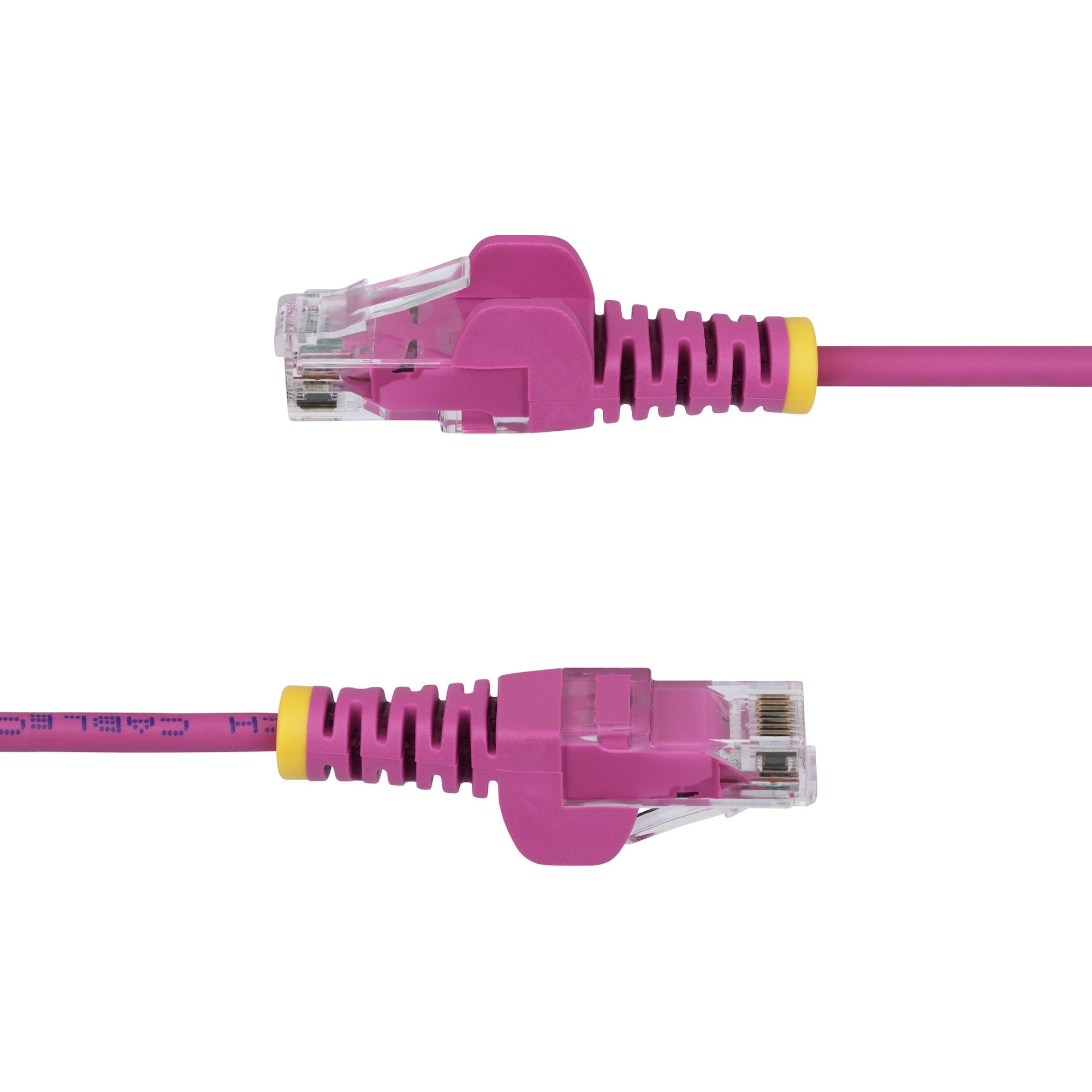 StarTech.com Câble Ethernet CAT6 Rose Fin de 1,5m, Sans Accroc, 100W PoE, UTP, LSZH, Fil de Cuivre Pur 28AWG, Cordon Patch Réseau RJ45 avec Serre-Câble, Contrôlé Fluke