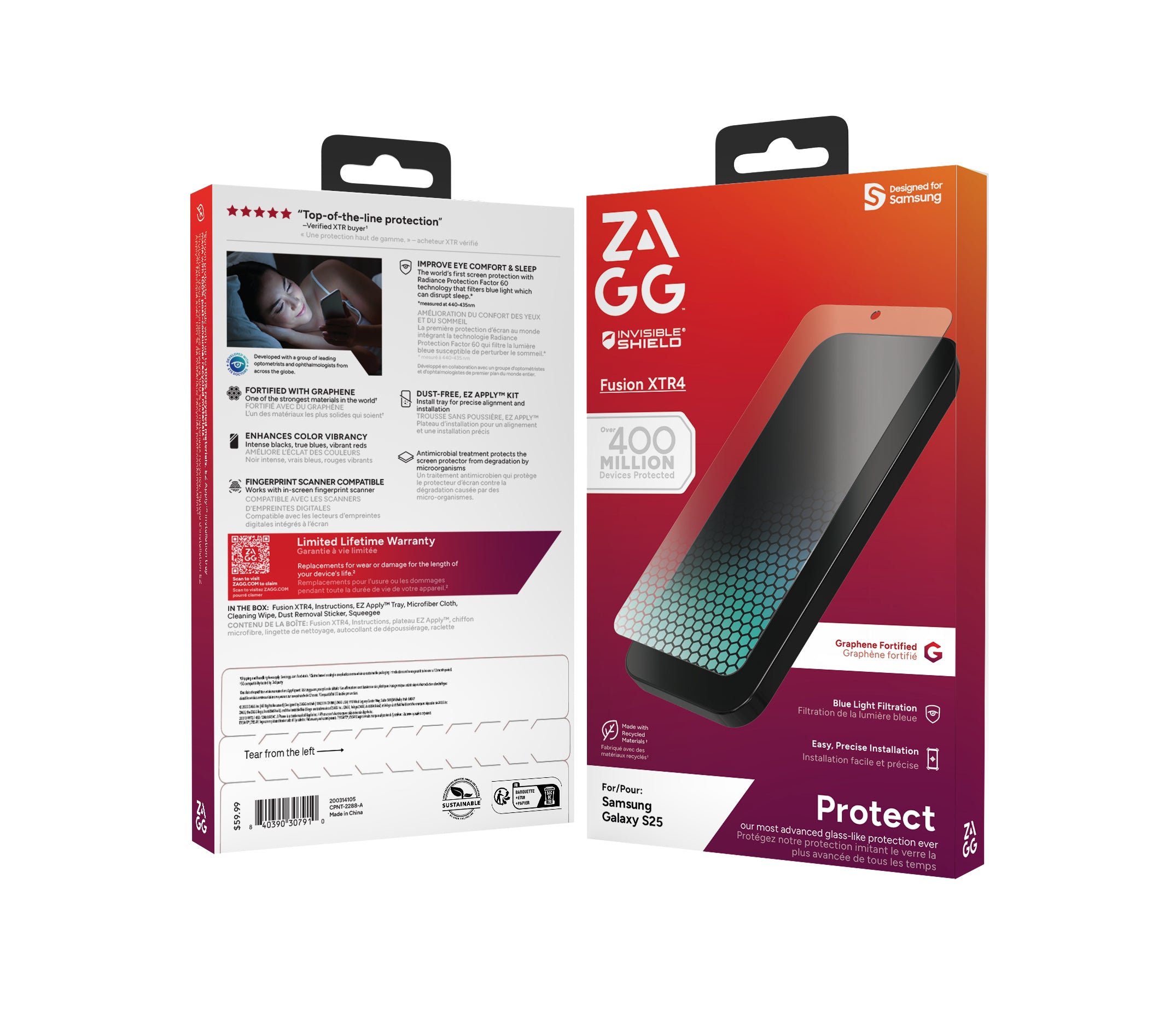 InvisibleShield Fusion XTR4 Protection d'écran transparent Samsung 1 pièce(s)